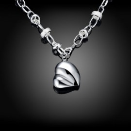 18-INCH Simple Heart Pendant Necklace
