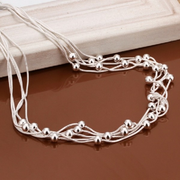 Fashion Jewelry Simple Ball Pendant Fashion Snake Necklace 