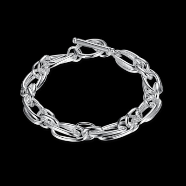 Ten Thousand Words Grape TO Bracelet Simple Geometry Silver Clasp Bracelet 